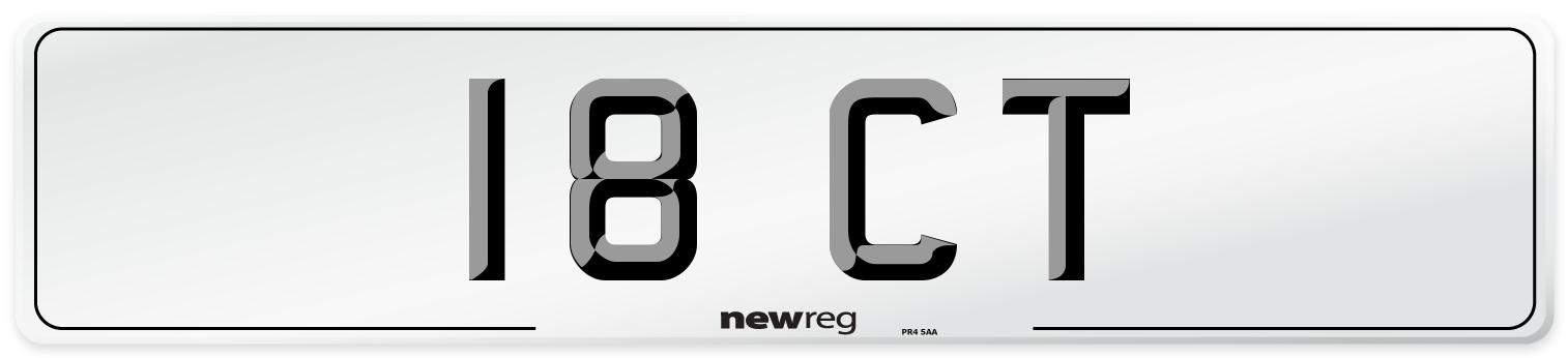 18 CT Number Plate from New Reg